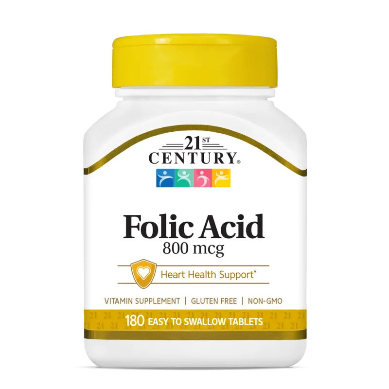 21st Century Folic Acid 800mcg - Фолиева Киселина