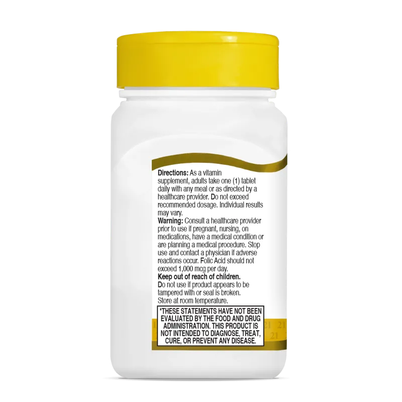 21st Century Folic Acid 800mcg - Фолиева Киселина