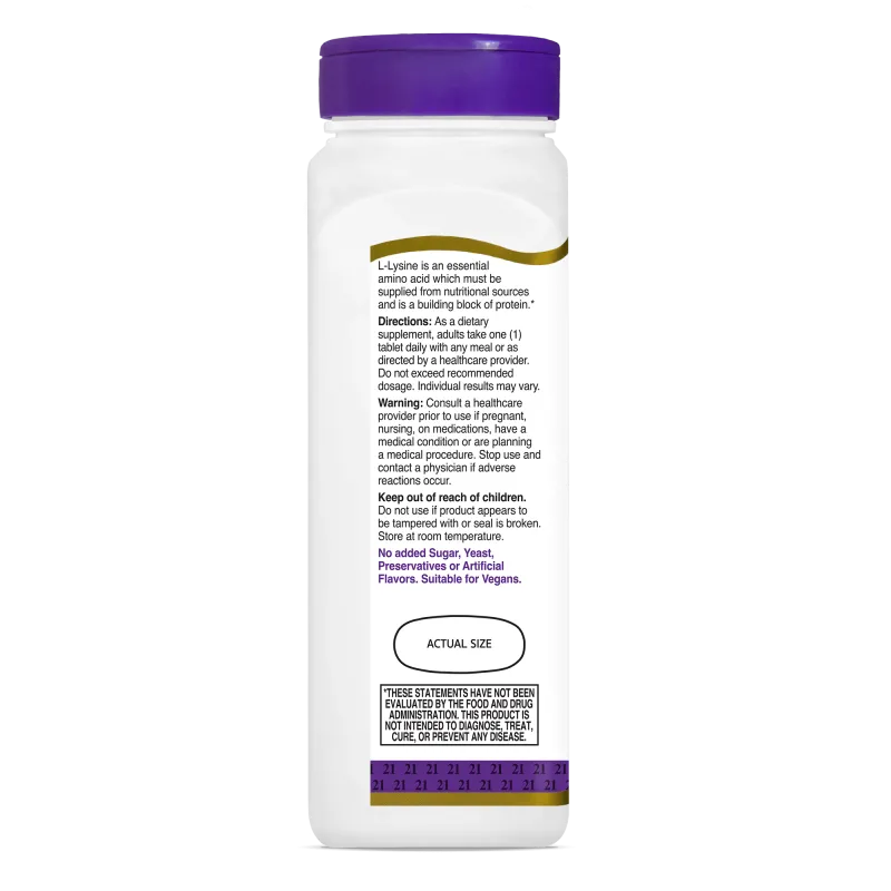21st Century L-Lysine 1000mg - Л-Лизин