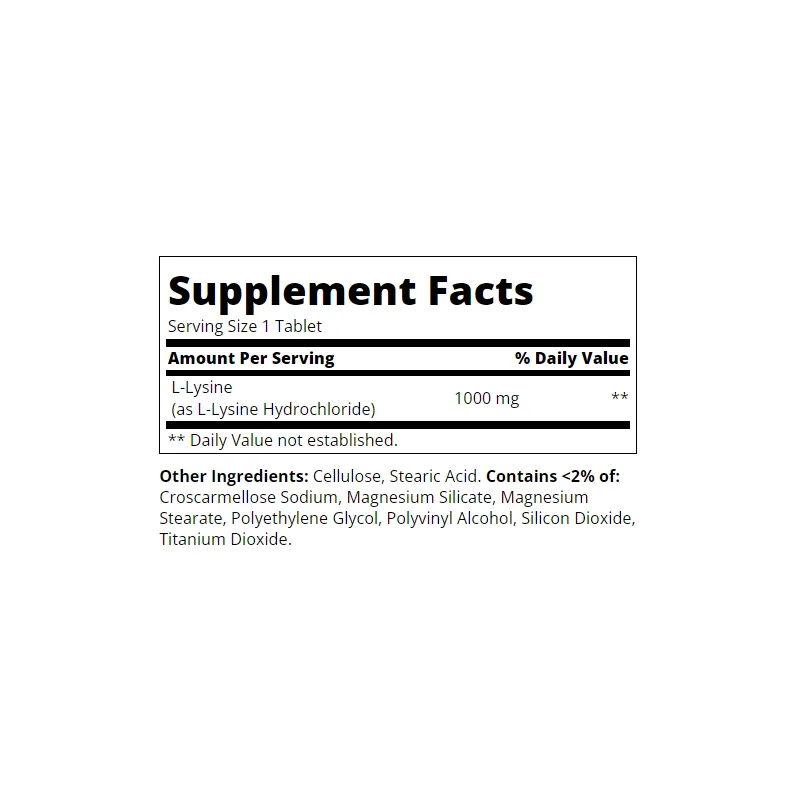 21st Century L-Lysine 1000mg - Л-Лизин