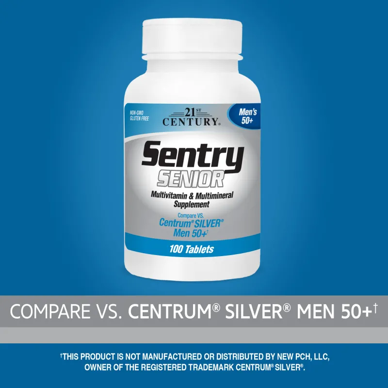 21st Century Sentry Senior Men`s 50+ Multivitamin & Multimineral - Мултивитамини и Мултиминерали за