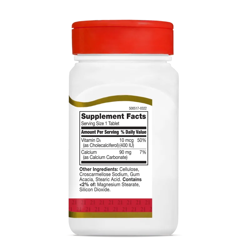 21st Century Vitamin D3 10mcg (400IU) - Tabs - Витамин D