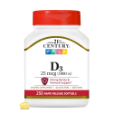 21st Century Vitamin D3 25mcg (1000IU) - SGels - Витамин D