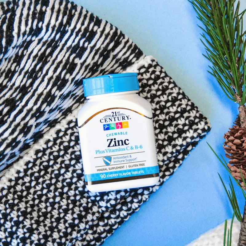 21st Century Zinc + Vitamins C & B-6 Chewable - Цинк