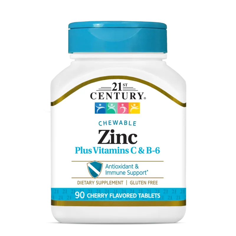 21st Century Zinc + Vitamins C & B-6 Chewable - Цинк