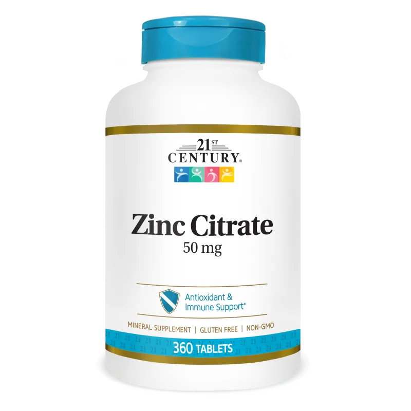 21st Century Zinc Citrate 50mg - Цинк