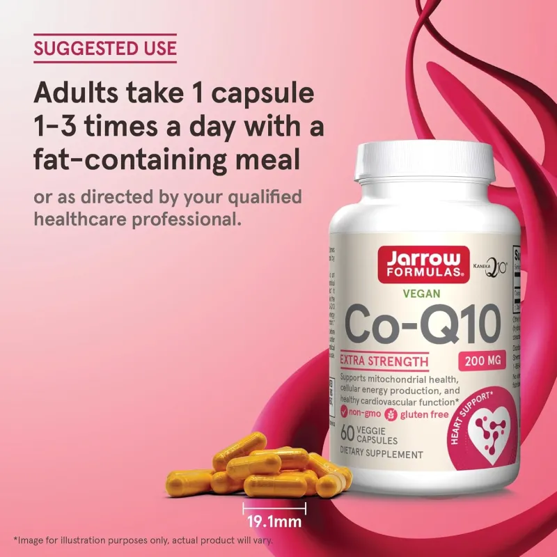 Jarrow Formulas Co-Q10 200mg - Coenzyme Q10 Ubiquinone - Коензим Q10
