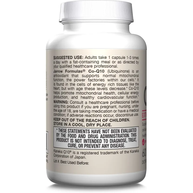 Jarrow Formulas Co-Q10 200mg - Coenzyme Q10 Ubiquinone - Коензим Q10