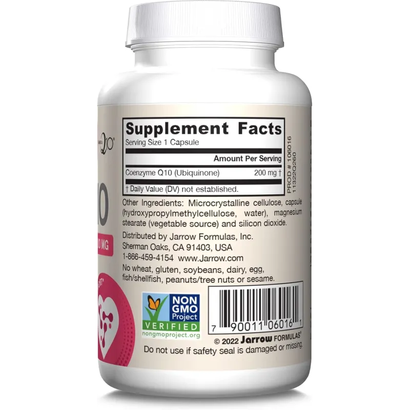 Jarrow Formulas Co-Q10 200mg - Coenzyme Q10 Ubiquinone - Коензим Q10