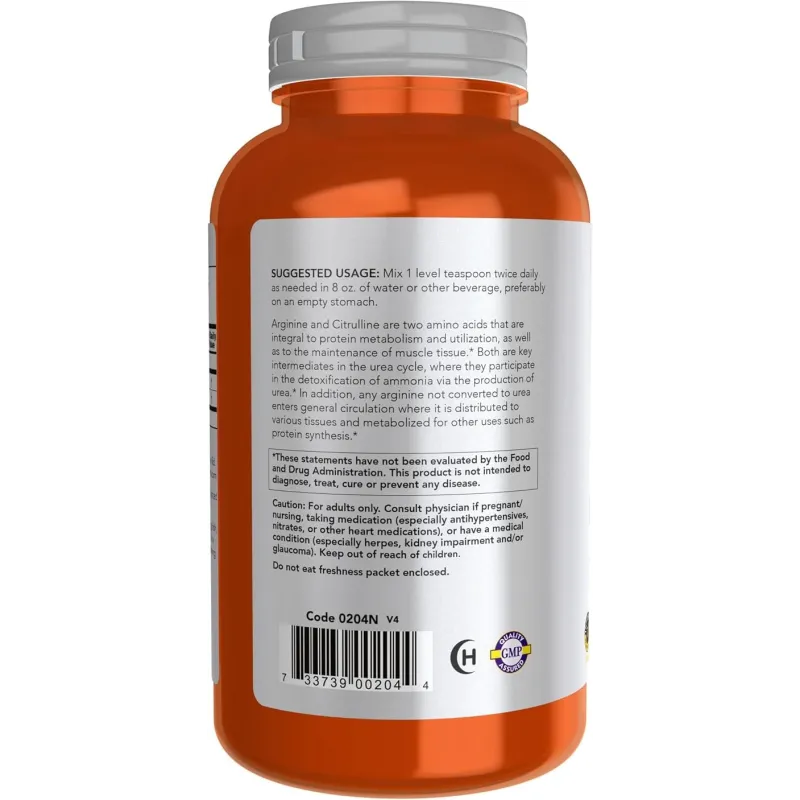 NOW Arginine & Citrulline Powder - Аргинин И Цитрулин