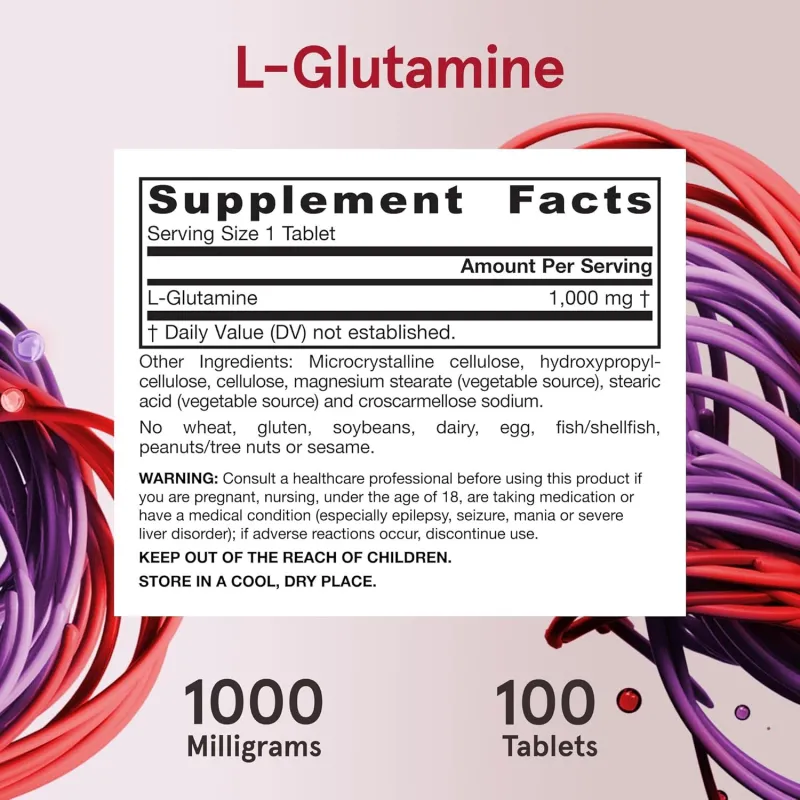 Jarrow Formulas L-Glutamine 1000mg - Глутамин
