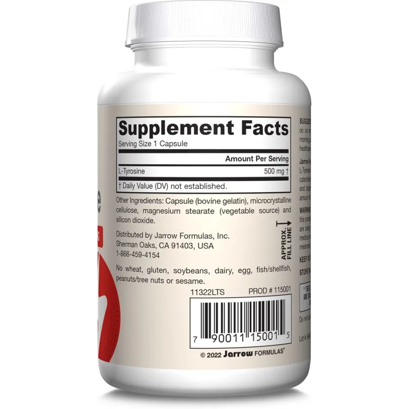 Jarrow Formulas L-Tyrosine 500mg - Тирозин