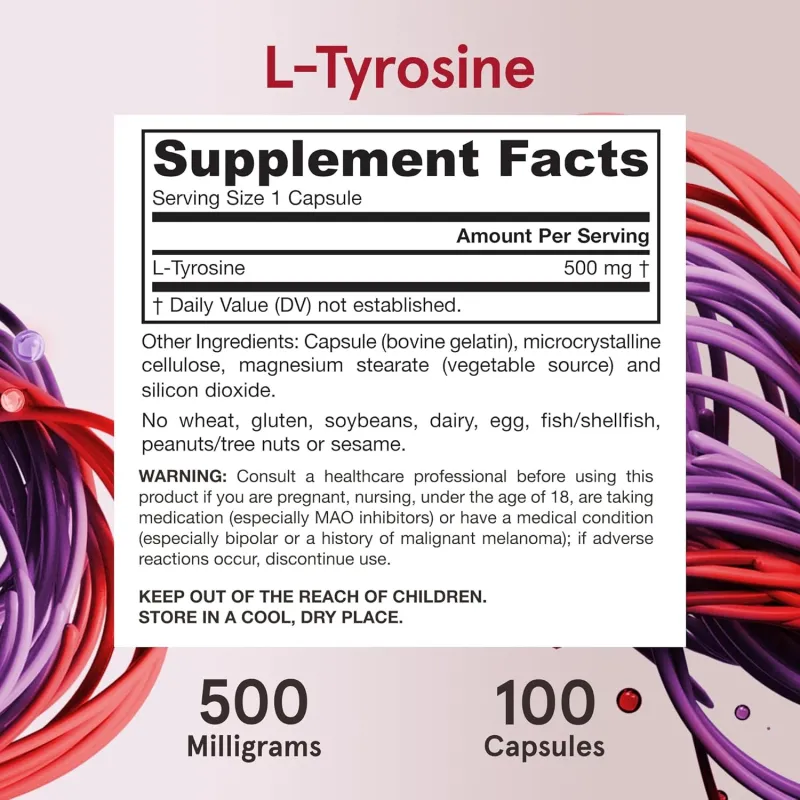 Jarrow Formulas L-Tyrosine 500mg - Тирозин
