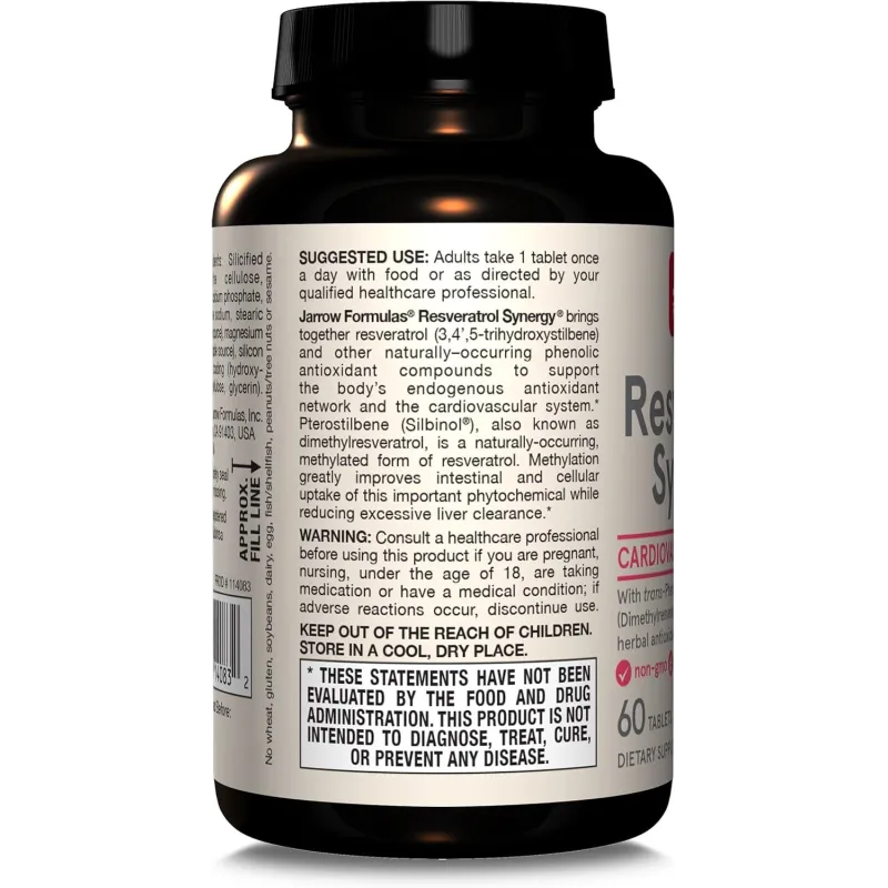 Jarrow Formulas Resveratrol Synergy® 200mg - Ресвератрол