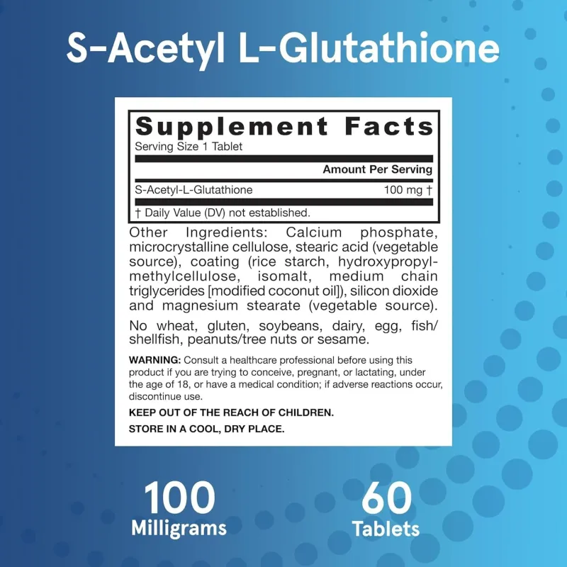 Jarrow Formulas S-Acetyl-L-Glutathione 100mg - Глутатион