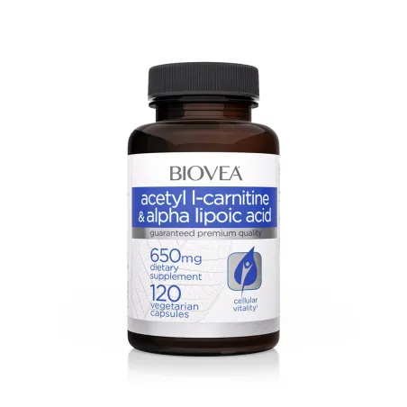 Biovea Acetyl L-Carnitine + Alpha Lipoic Acid 650mg - Ацетил Л-Карнитин + Алфа Липоева Киселина