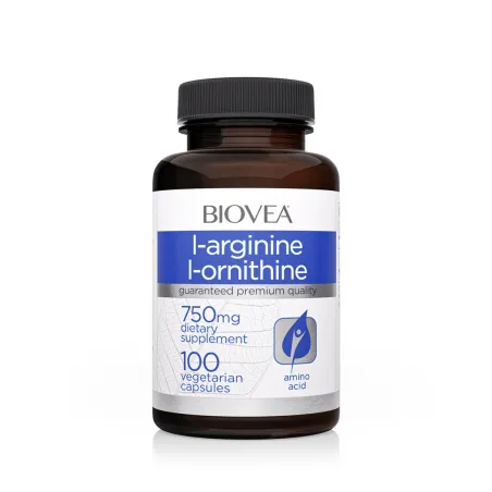 Biovea L-Arginine, L-Ornithine 750mg - Аргинин + Орнитин