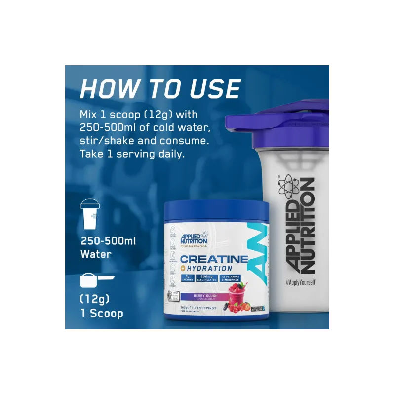 Applied Nutrition Creatine + Hydration Flavored - Креатин и Електролитна Формула
