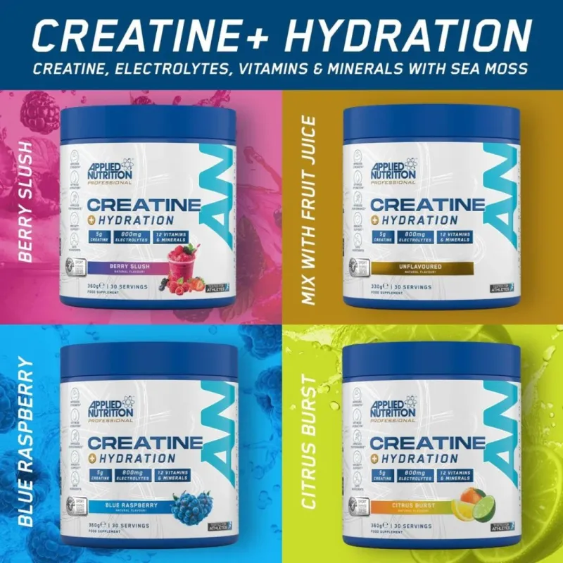 Applied Nutrition Creatine + Hydration Unflavored - Креатин и Електролитна Формула
