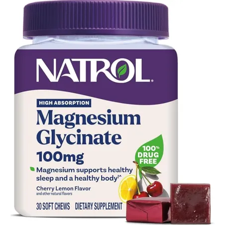 Natrol Magnesium Glycinate 100mg Soft Chews - Магнезиев Глицинат