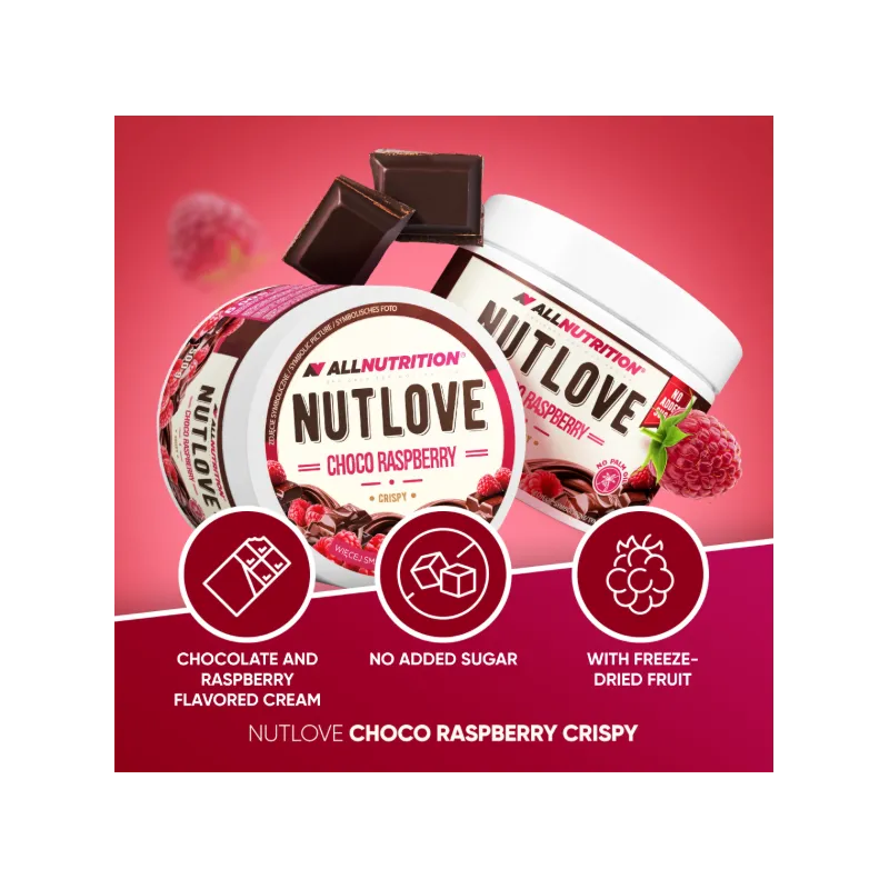 Allnutrition Nutlove Choco Raspberry Crisp - Диетичен Крем За Мазане