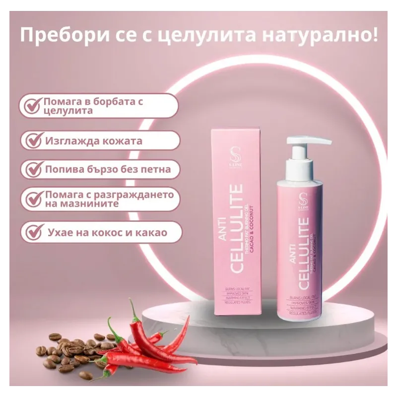 S Line Cosmetics Thermo Fat Burn Gel - Антицелулитен Гел