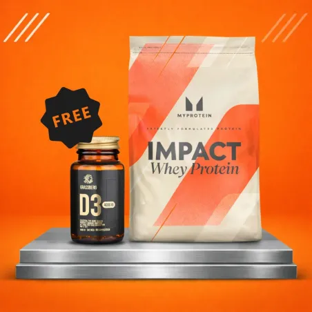 1+1 FREE - Grassberg Vitamin D + Myprotein Impact Whey Protein Big