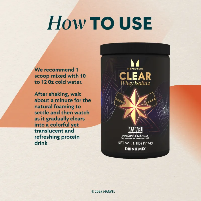Myprotein Clear Whey Captain Marvel - Протеин Изолат