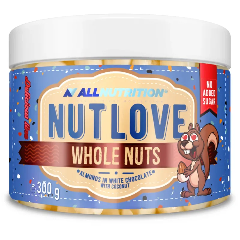Allnutrition NutLove Almonds in White Chocolate - Диетични Ядки