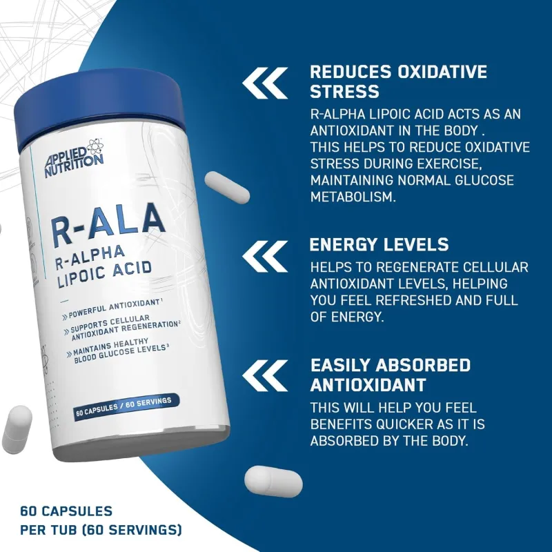 Applied Nutrition R-ALA (R-Alpha Lipoic Acid) - R-Алфа Липоева Киселина