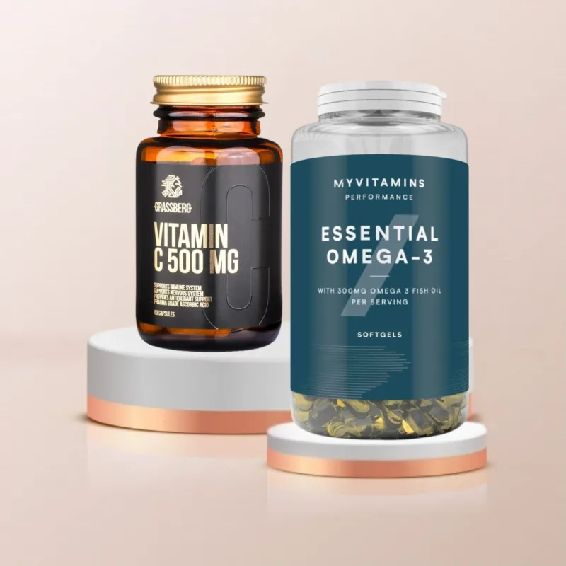 Promo Pack - Grassberg Vitamin C + Myprotein Omega-3