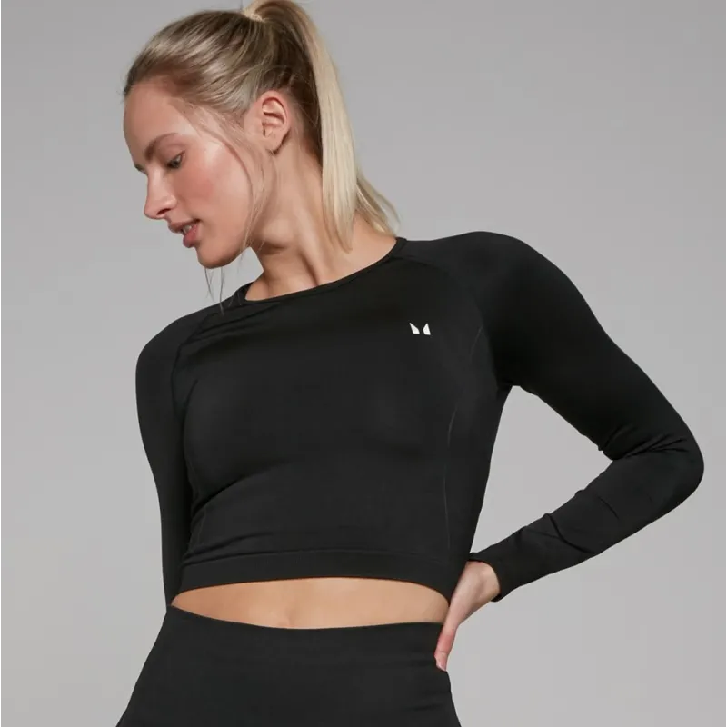 Myprotein Clothing Women Shape Seamless Long Sleeve Crop Top | Дамски безшевен спортен кроп топ с дълъг ръкав