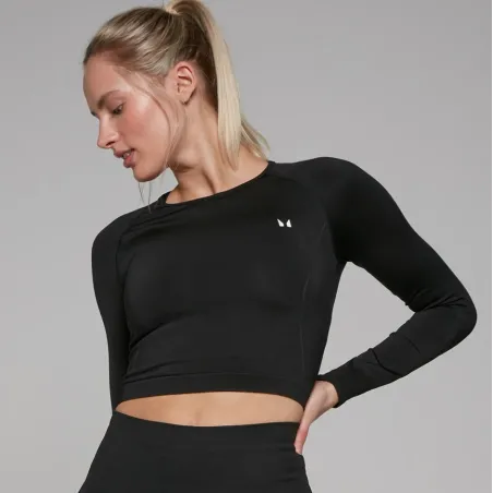 Myprotein Clothing Women Shape Seamless Long Sleeve Crop Top | Дамски безшевен спортен кроп топ с дълъг ръкав