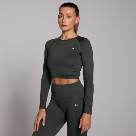 Myprotein Clothing Women Shape Seamless Long Sleeve Crop Top | Дамски безшевен спортен кроп топ с дълъг ръкав