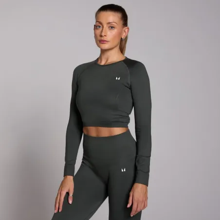 Myprotein Clothing Women Shape Seamless Long Sleeve Crop Top | Дамски безшевен спортен кроп топ с дълъг ръкав