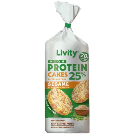 Livity High Protein Cakes Sesame | Високопротеинови оризови питки със сусам