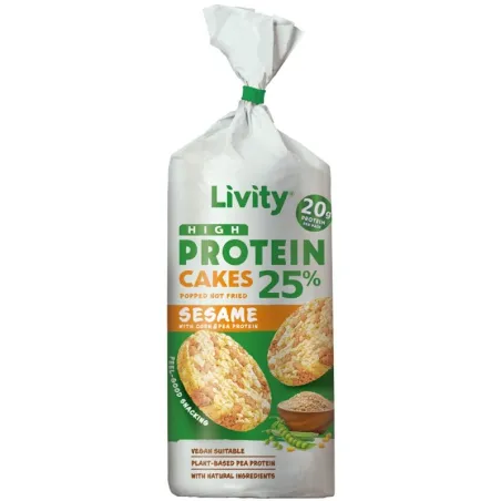 Livity High Protein Cakes Sesame | Високопротеинови оризови питки със сусам