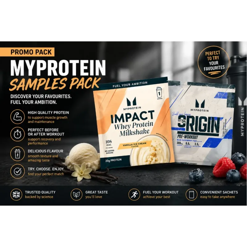 Promo Pack – Myprotein Samples Pack | Протеин + Pre-Workout