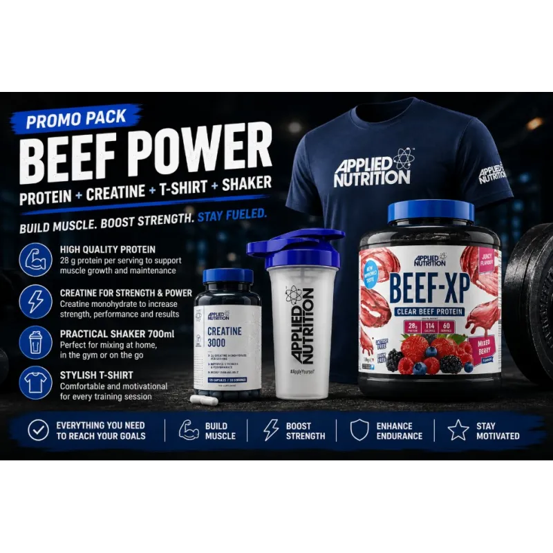 Promo Pack – Beef Power | Протеин + Креатин + Аксесоари