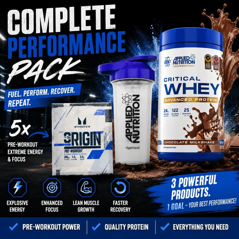 Applied Nutrition Critical Whey + Origin Pre-Workout + Shaker | Промо Пак