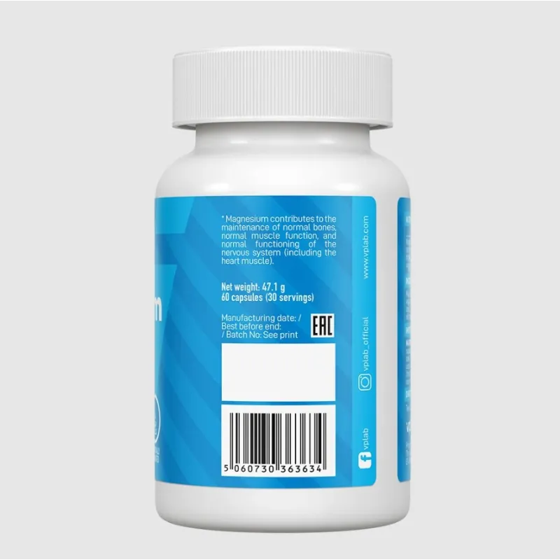 VPlab Magnesium Bisglycinate 60 caps – Магнезий бисглицинат