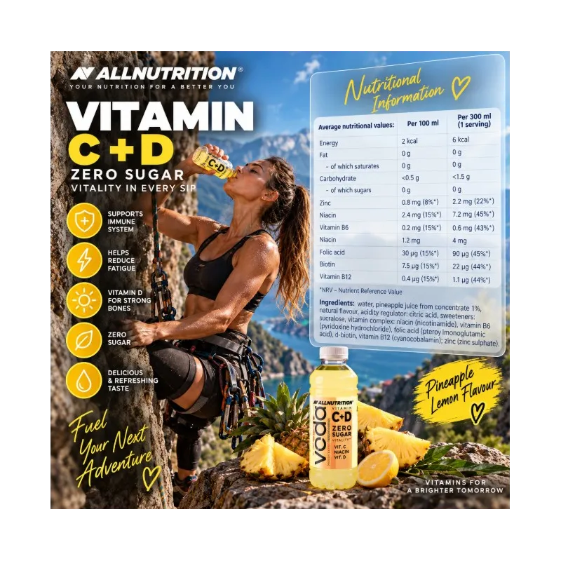 AllNutrition Veda Vitamin C+D | Витаминна Напитка без Захар
