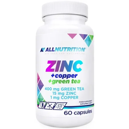 AllNutrition Zinc + Copper + Green Tea | Цинк, Мед и Зелен Чай