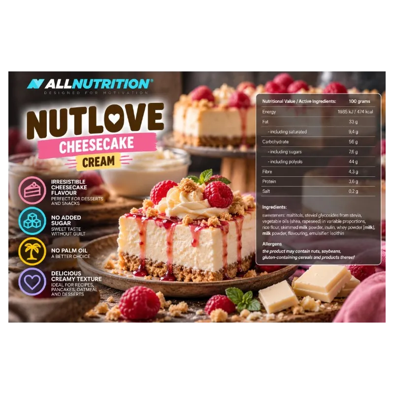 AllNutrition NutLove Cheesecake | Крем без Добавена Захар