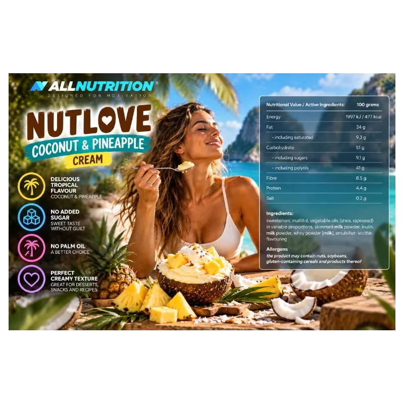 AllNutrition NutLove Coconut & Pineapple | Крем без Добавена Захар