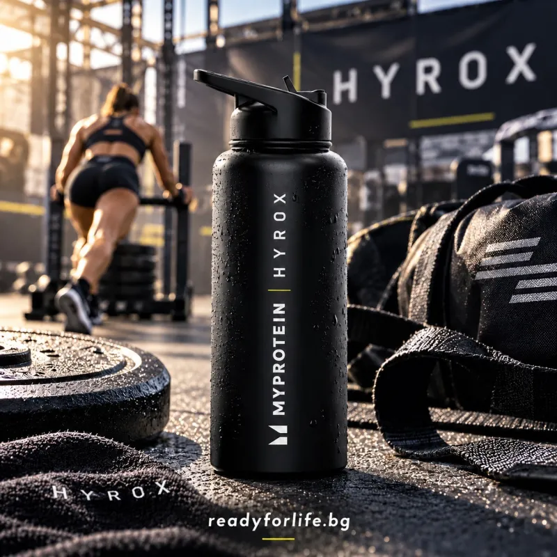 Myprotein Hyrox Recycled Metal Bottle  - Метална бутилка за вода
