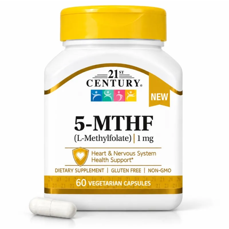21st Century 5-MTHF L-Methylfolate 1mg - Активна Фолиева Киселина
