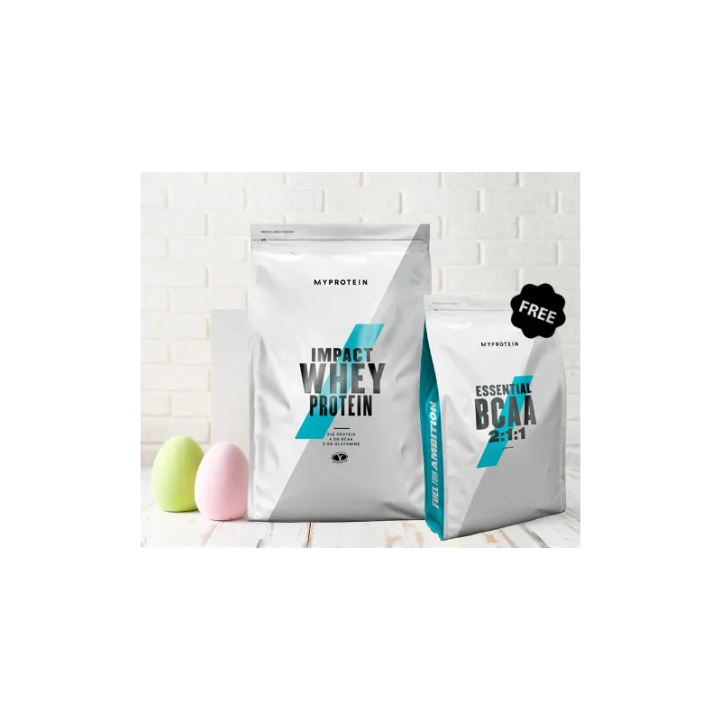 1+1 FREE - Myprotein Impact Whey Protein + Myprotein BCAA