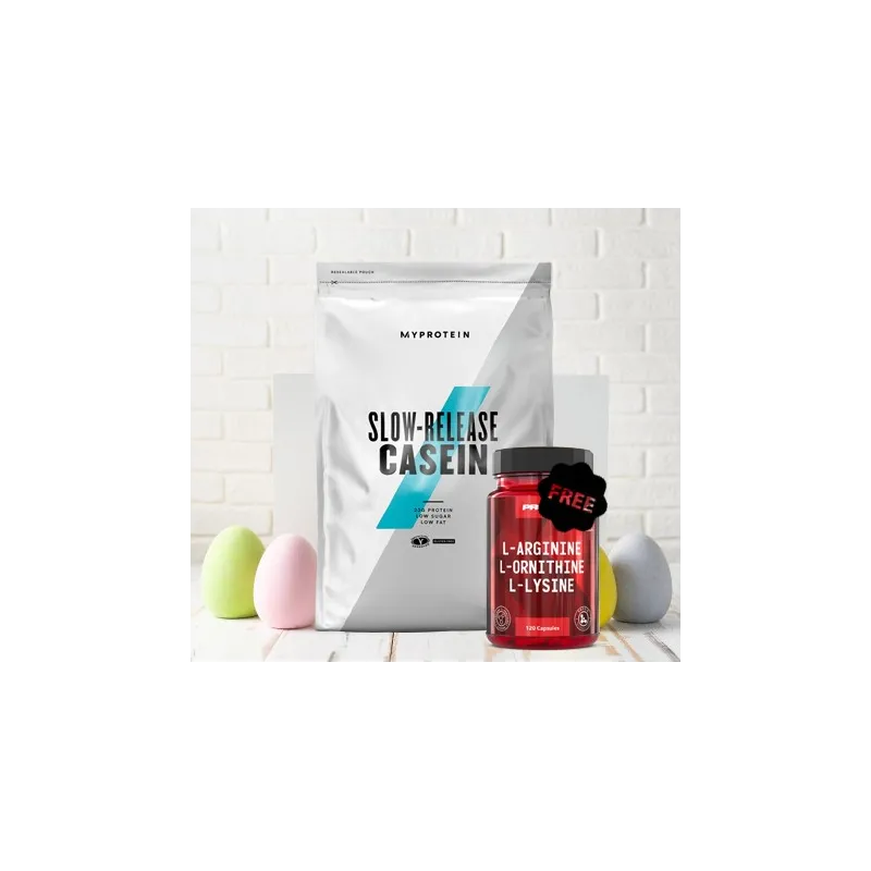 1+1 FREE - Myprotein Casein + Prozis L-Arginine, L-Ornithine, L-Lysine