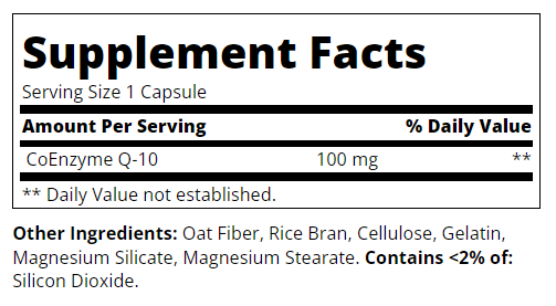 Съдържание на 21st Century Co Q-10 100mg 150 caps